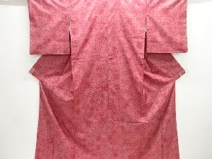 草花模様織り出し本場大島紬着物（5マルキ）